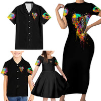 LGBT Family Matching Short Sleeve Bodycon Dress and Hawaiian Shirt Love Is Love Pride - Wonder Print Shop