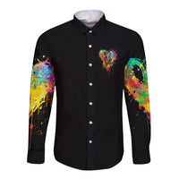LGBT Long Sleeve Button Shirt Love Is Love Pride - Wonder Print Shop