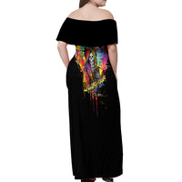 LGBT Off Shoulder Maxi Dress Love Is Love Pride - Wonder Print Shop