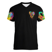 LGBT Women V Neck T Shirt Love Is Love Pride - Wonder Print Shop