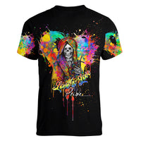 LGBT Women V Neck T Shirt Love Is Love Pride - Wonder Print Shop