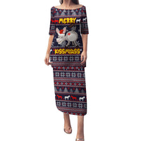 Funny Donkeys Christmas Family Matching Puletasi Dress and Hawaiian Shirt Merry Kissmyass - Wonder Print Shop