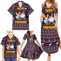 Funny Donkeys Christmas Family Matching Summer Maxi Dress and Hawaiian Shirt Merry Kissmyass - Wonder Print Shop