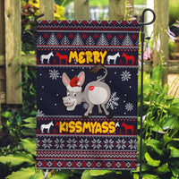 Funny Donkeys Christmas Garden Flag Merry Kissmyass - Wonder Print Shop
