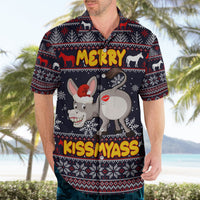 Funny Donkeys Christmas Hawaiian Shirt Merry Kissmyass - Wonder Print Shop