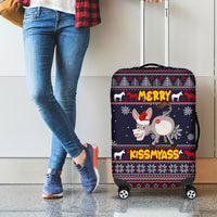 Funny Donkeys Christmas Luggage Cover Merry Kissmyass - Wonder Print Shop