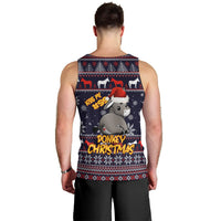 Funny Donkeys Christmas Men Tank Top Merry Kissmyass - Wonder Print Shop