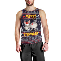 Funny Donkeys Christmas Men Tank Top Merry Kissmyass - Wonder Print Shop