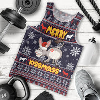 Funny Donkeys Christmas Men Tank Top Merry Kissmyass - Wonder Print Shop