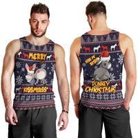 Funny Donkeys Christmas Men Tank Top Merry Kissmyass - Wonder Print Shop