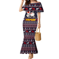 Funny Donkeys Christmas Mermaid Dress Merry Kissmyass - Wonder Print Shop