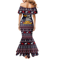 Funny Donkeys Christmas Mermaid Dress Merry Kissmyass - Wonder Print Shop