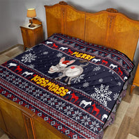 Funny Donkeys Christmas Quilt Merry Kissmyass - Wonder Print Shop