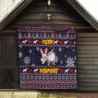 Funny Donkeys Christmas Quilt Merry Kissmyass - Wonder Print Shop
