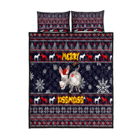 Funny Donkeys Christmas Quilt Bed Set Merry Kissmyass - Wonder Print Shop