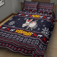 Funny Donkeys Christmas Quilt Bed Set Merry Kissmyass - Wonder Print Shop