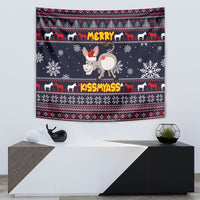 Funny Donkeys Christmas Tapestry Merry Kissmyass - Wonder Print Shop