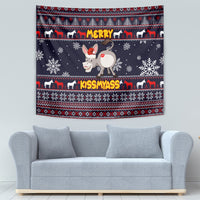 Funny Donkeys Christmas Tapestry Merry Kissmyass - Wonder Print Shop