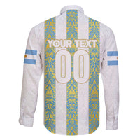 Argentina Football 2024 Family Matching Off The Shoulder Long Sleeve Dress and Hawaiian Shirt The White and Sky Blue - Wonder Print Shop