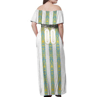 Argentina Football 2024 Family Matching Off Shoulder Maxi Dress and Hawaiian Shirt The White and Sky Blue - Wonder Print Shop