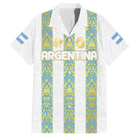 Argentina Football 2024 Family Matching Summer Maxi Dress and Hawaiian Shirt The White and Sky Blue - Wonder Print Shop