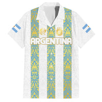 Argentina Football 2024 Hawaiian Shirt The White and Sky Blue - Wonder Print Shop