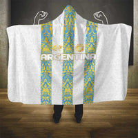Argentina Football 2024 Hooded Blanket The White and Sky Blue