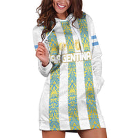 Argentina Football 2024 Hoodie Dress The White and Sky Blue - Wonder Print Shop