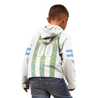 Argentina Football 2024 Kid Hoodie The White and Sky Blue - Wonder Print Shop