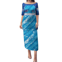 Uruguay Football 2024 Family Matching Puletasi and Hawaiian Shirt The Sky Blue - Wonder Print Shop