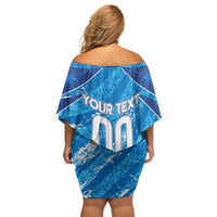 Uruguay Football 2024 Off Shoulder Short Dress The Sky Blue - Wonder Print Shop