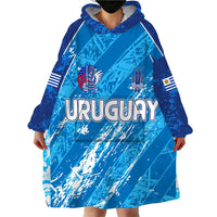 Uruguay Football 2024 Wearable Blanket Hoodie The Sky Blue - Wonder Print Shop