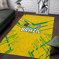 Brazil Football 2024 Area Rug Selecao Bright Yellow - Wonder Print Shop