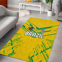 Brazil Football 2024 Area Rug Selecao Bright Yellow - Wonder Print Shop