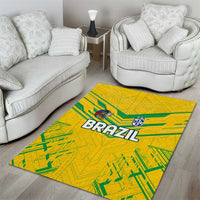 Brazil Football 2024 Area Rug Selecao Bright Yellow - Wonder Print Shop