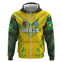 Brazil Football 2024 Hoodie Selecao Bright Yellow - Wonder Print Shop