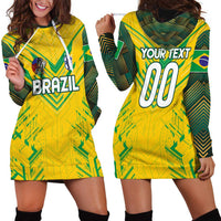 Brazil Football 2024 Hoodie Dress Selecao Bright Yellow - Wonder Print Shop