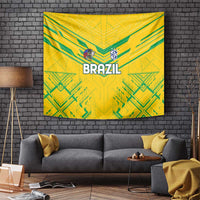 Brazil Football 2024 Tapestry Selecao Bright Yellow - Wonder Print Shop