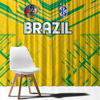 Brazil Football 2024 Window Curtain Selecao Bright Yellow - Wonder Print Shop