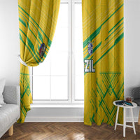 Brazil Football 2024 Window Curtain Selecao Bright Yellow - Wonder Print Shop