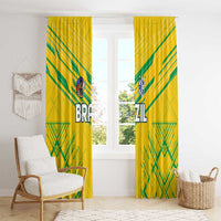 Brazil Football 2024 Window Curtain Selecao Bright Yellow - Wonder Print Shop