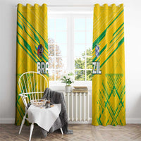 Brazil Football 2024 Window Curtain Selecao Bright Yellow - Wonder Print Shop