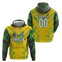 Brazil Football 2024 Zip Hoodie Selecao Bright Yellow - Wonder Print Shop