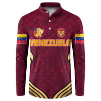 Custom Venezuela Football 2024 Button Sweatshirt The Red Wine - Wonder Print Shop