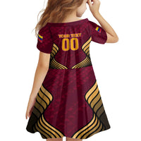 Custom Venezuela Football 2024 Family Matching Off Shoulder Maxi Dress and Hawaiian Shirt The Red Wine - Wonder Print Shop