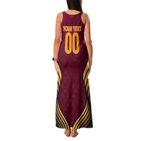 Custom Venezuela Football 2024 Family Matching Tank Maxi Dress and Hawaiian Shirt The Red Wine - Wonder Print Shop