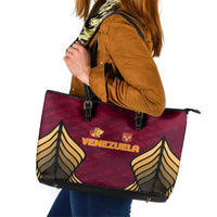 Venezuela Football 2024 Leather Tote Bag The Red Wine - Wonder Print Shop