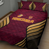 Venezuela Football 2024 Quilt Bed Set The Red Wine - Wonder Print Shop
