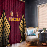 Venezuela Football 2024 Window Curtain The Red Wine - Wonder Print Shop