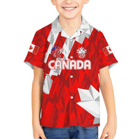 Canada Soccer 2024 Family Matching Short Sleeve Bodycon Dress and Hawaiian Shirt Canucks The Reds - Wonder Print Shop